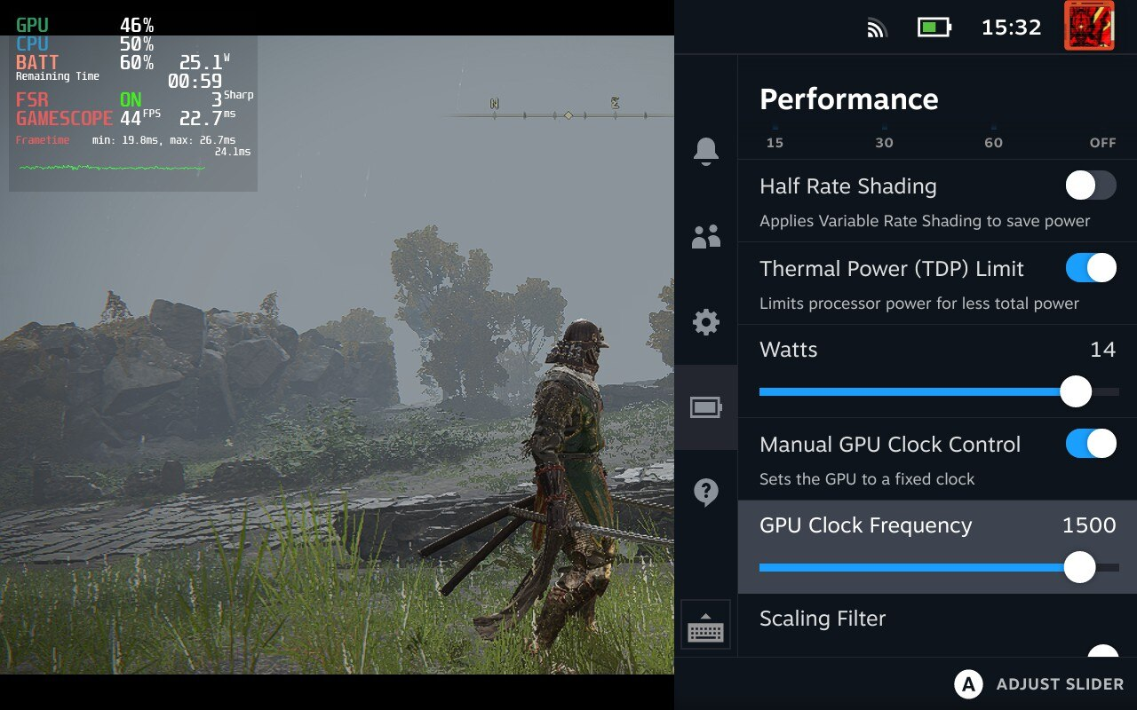 Days Gone is running great on the Steam Deck. TDP of 10 Watts, frame limit  to 30, high in-game settings with 80% render resolution + ReShade installed  for Vibrance w/ AMD Fidelity